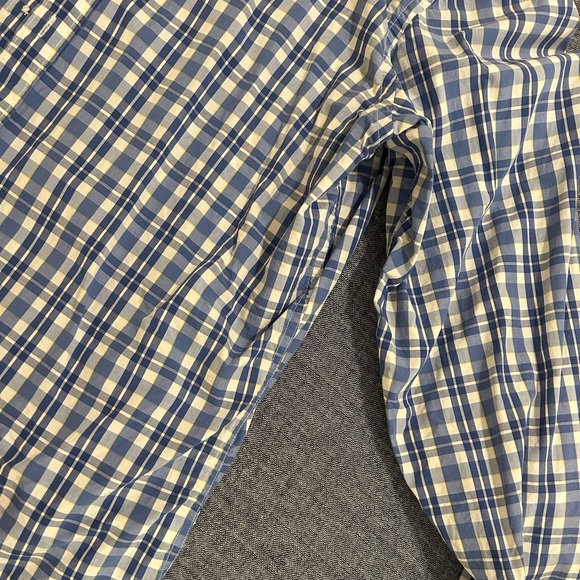 EUC Banana Republic Blue Plaid Shirt - Picture 4 of 6
